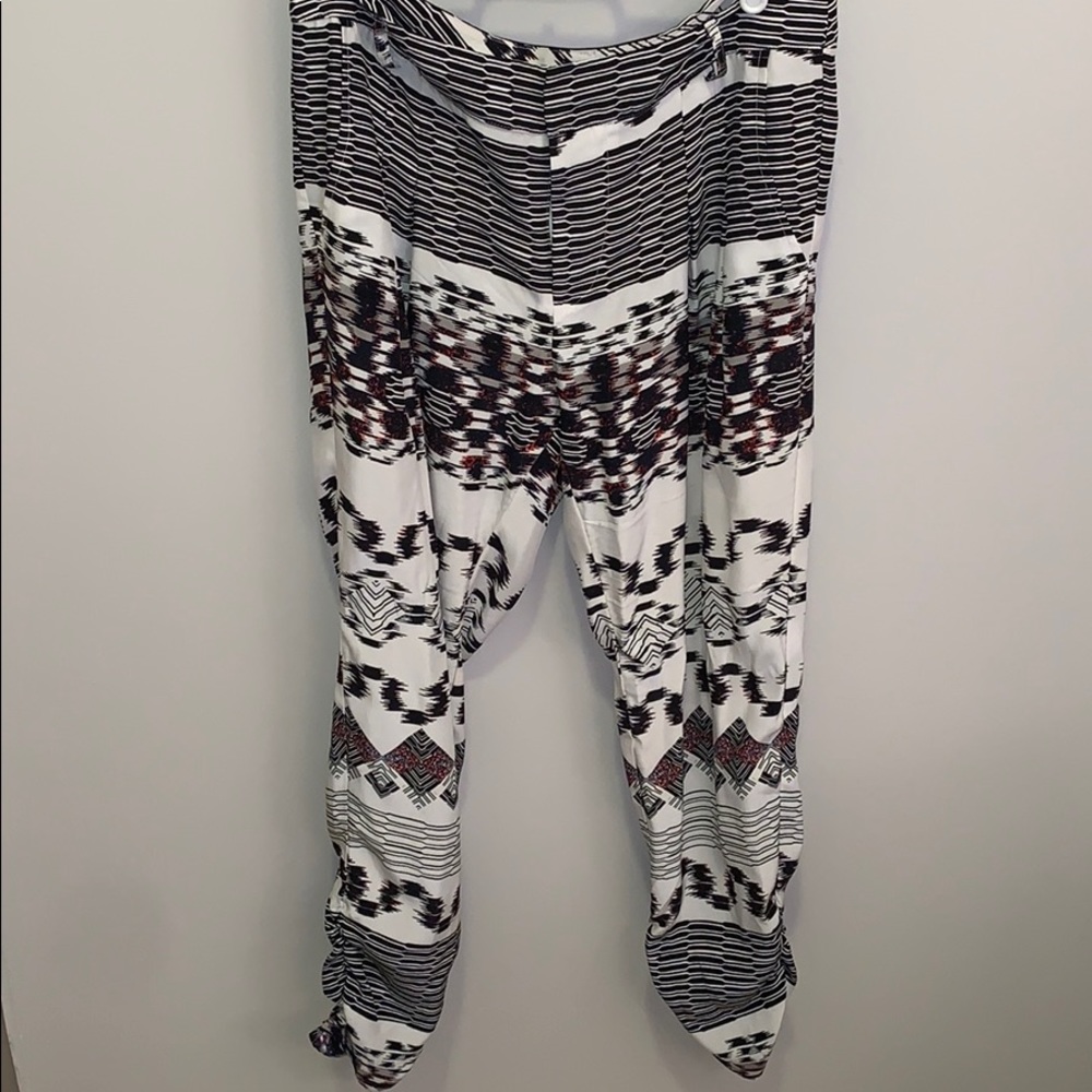 Parker silk patterned cropped pants